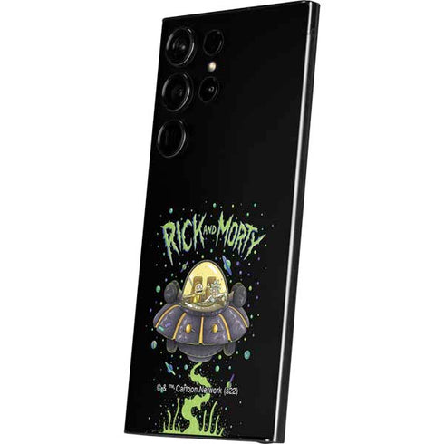 Adult Swim Rick and Morty Spaceship Galaxy S25 Ultra Skin